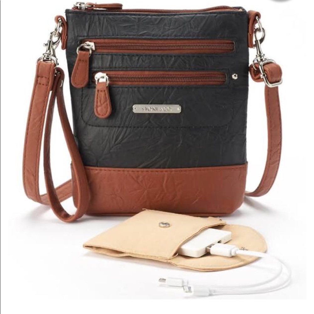 NWT Stone & Co phone charging bag